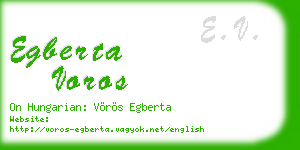 egberta voros business card